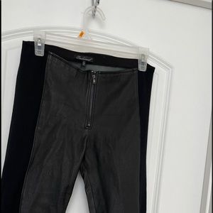 Funktional real leather and stretch leggings/pants size small